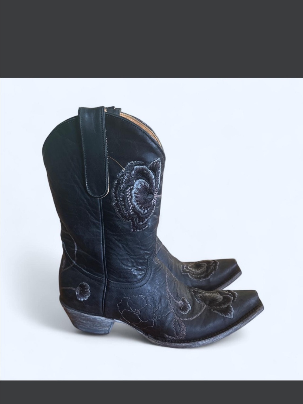 Old Gringo Marsh Black Embroidered Leather Western Boots Rare